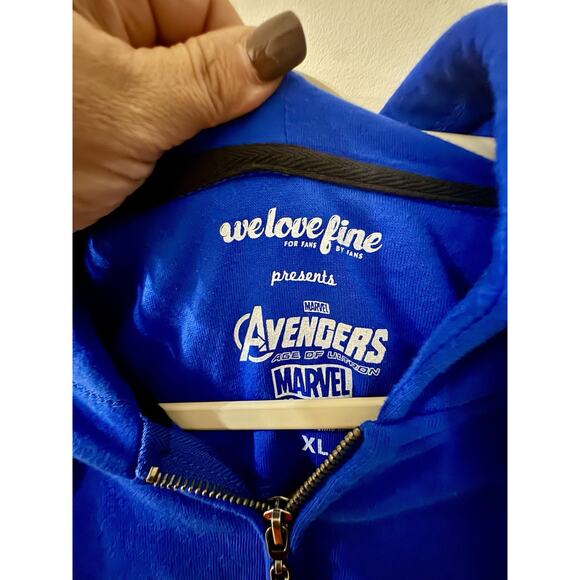 Rare Discontinued WeLoveFine Captain America Varsity Hoodie Mens XL Avengers - Picture 7 of 8